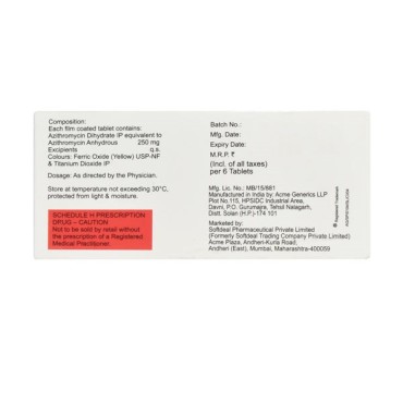 Azax 250 mg Ranbaxy