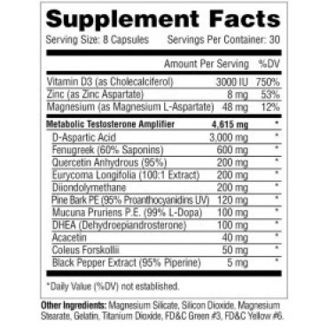 METABOLIC NUTRITION - METATEST 240 caps Metabolic Nutrition